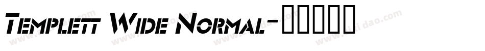 Templett Wide Normal字体转换
